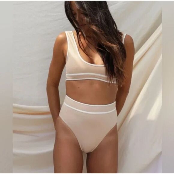 NEW Stone fox swim free people juniper high waisted bikini‎ bottoms, size M - Picture 3 of 15